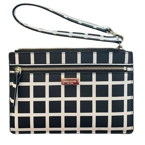 Kate Spade New York Laurel Way Printed Check Wristlet Phone Clutch New Condition